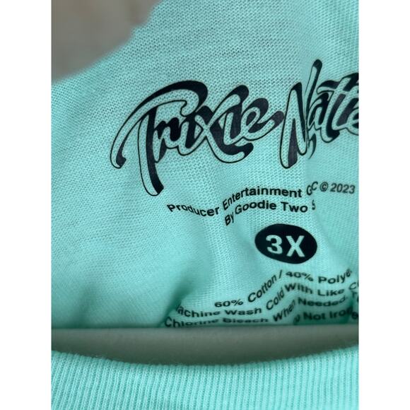 Trixie Mattel Barbie Drag Queen Mint Green Graphic Tshirt Size 3X - Picture 3 of 6